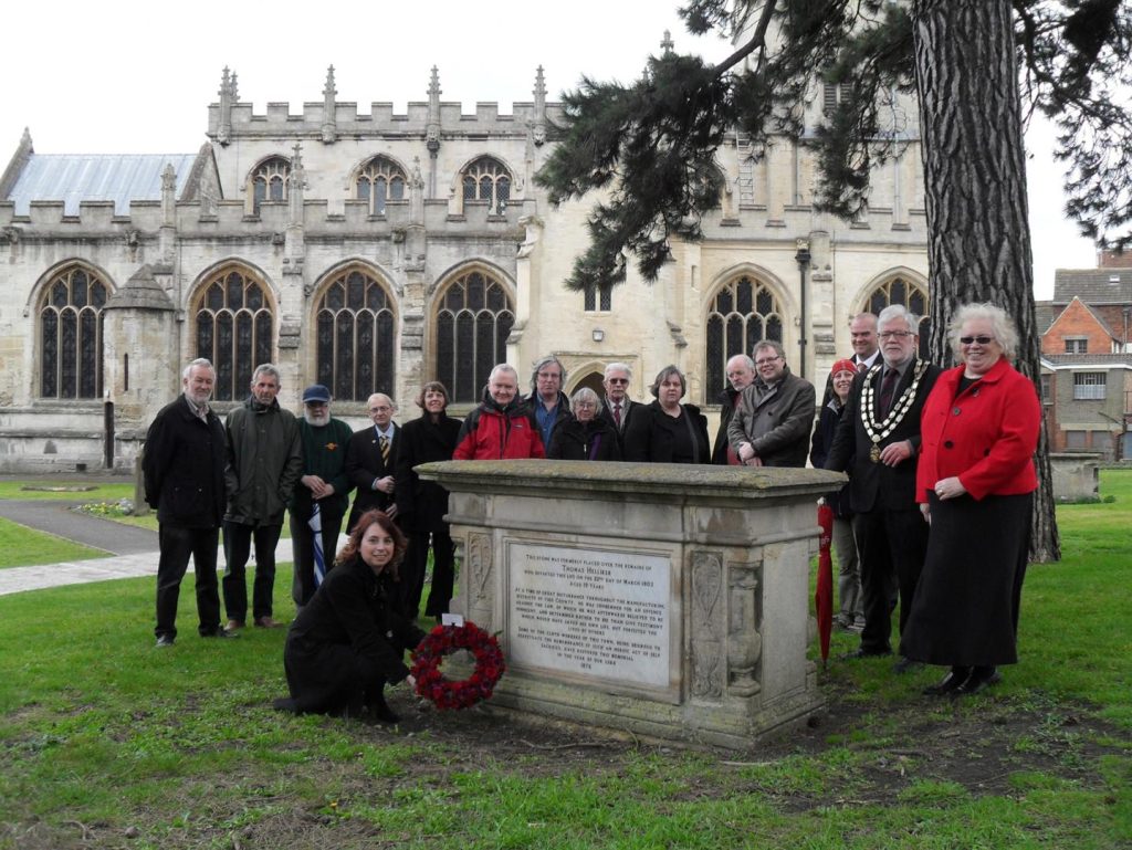 Helliker Day is marked each year with wreaths laid on his tomb in Trowbridge. This was the scene in 2010