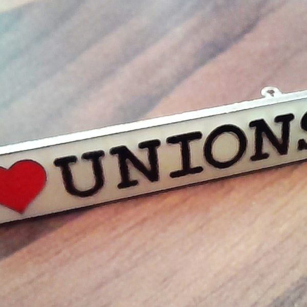 Love Unions Pin Badge